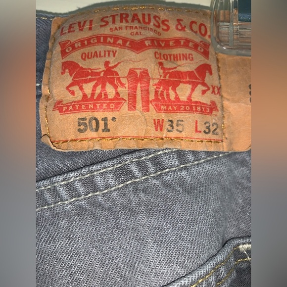 MENS VINTAGE GRAY LEVIS 32 X 29 SCHOOL FALL COLLEGE WASHED MELLOW BOOT  … - Picture 14 of 14